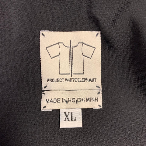 PROJECT WHITE ELEPHANT Size XL Black Blue Cotton Blend Jacket