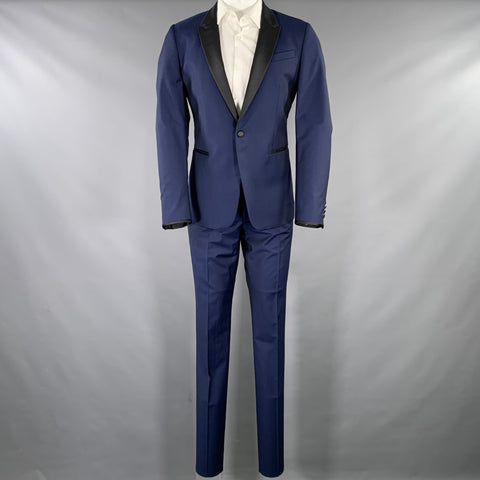 PAUL SMITH Size 40 Navy Black Wool Mohair Tuxedo