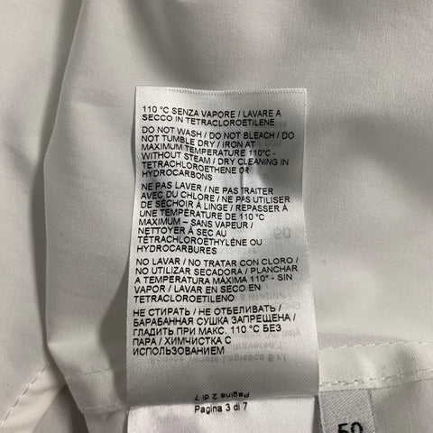 BOTTEGA VENETA Size M White Cotton Button Up Roll Tab Long Sleeve Shirt