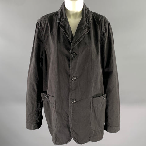 CASEY CASEY Size L Black Cotton Blend Blazer