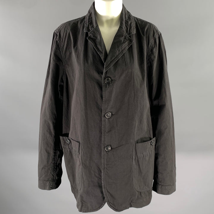 CASEY CASEY Size L Black Cotton Blend Blazer
