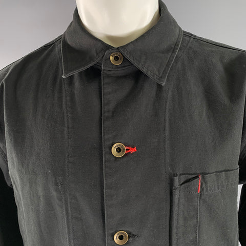IMPERFECTS Size M Black Cotton Chore Jacket