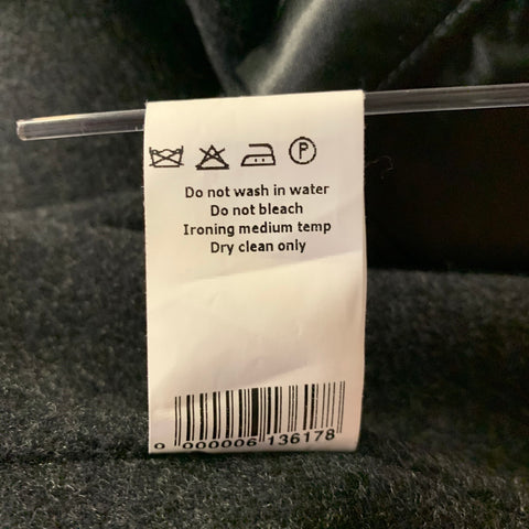 MARC JACOBS Size XL Grey Charcoal Wool Coat