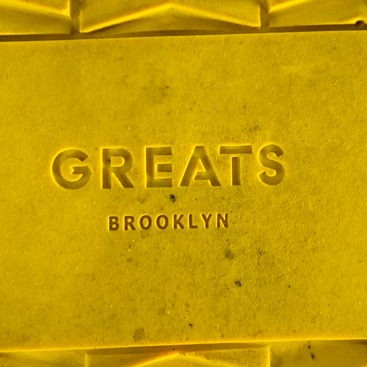 GREATS Size 9 Yellow Leather Low Top Lace-Up Sneakers