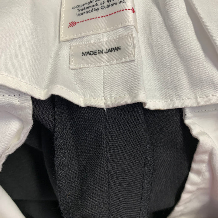 VISVIM Size L Dalton Slacks Black Wool Linen Tapered Zip Fly Dress Pants