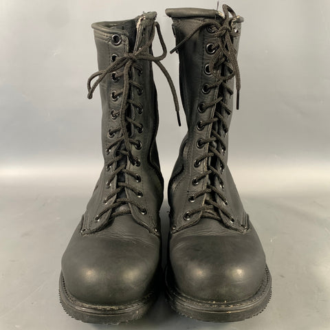 HARLEY DAVIDSON Size 9.5 Black Leather Lace Up Boots