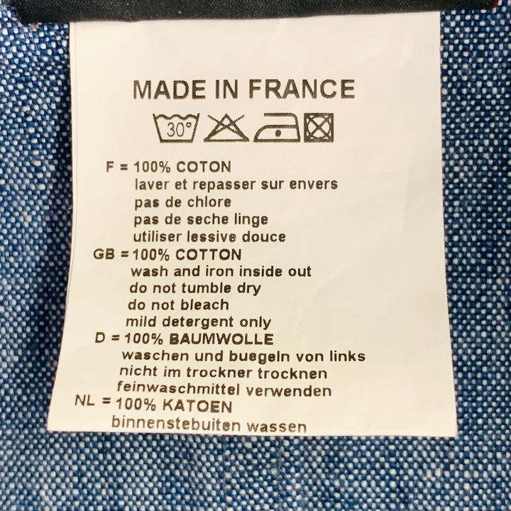 VETRA Size 44 Blue Heather Cotton Chore Jacket