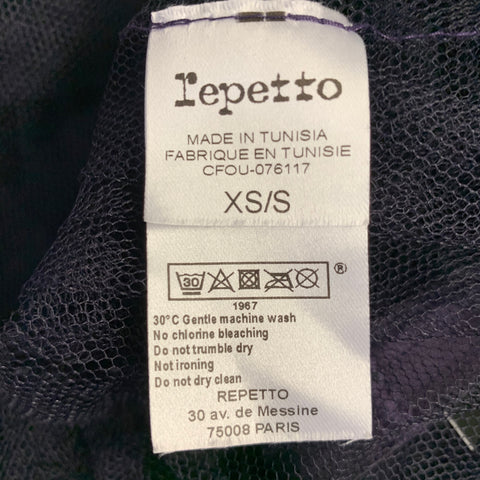 REPETTO Size XS/S Purple Tulle Ballerina Elastic Waistband Midi Skirt