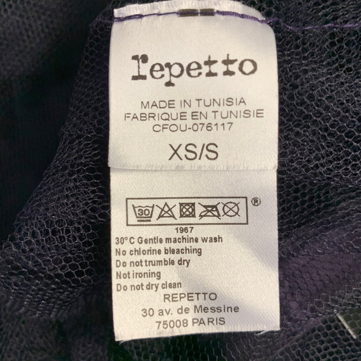 REPETTO Size XS/S Purple Tulle Ballerina Elastic Waistband Midi Skirt