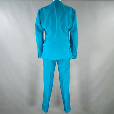 PAUL SMITH Size 36 Kensington Teal Wool Twill Suit