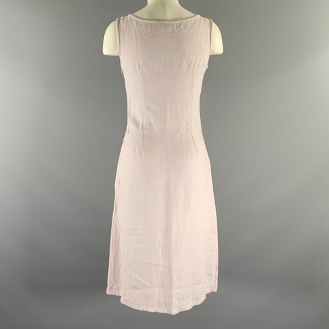 AGNÈS B. Size 1 Lavender Linen Blend Below Knee Dress
