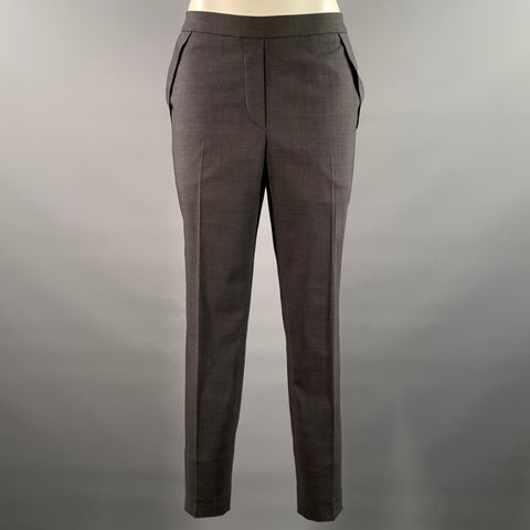 BRUNELLO CUCINELLI Size 8 Grey Wool Heather Elasticated Pants