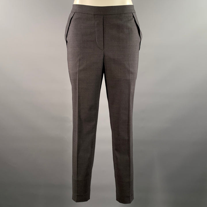 BRUNELLO CUCINELLI Size 8 Grey Wool Heather Elasticated Pants