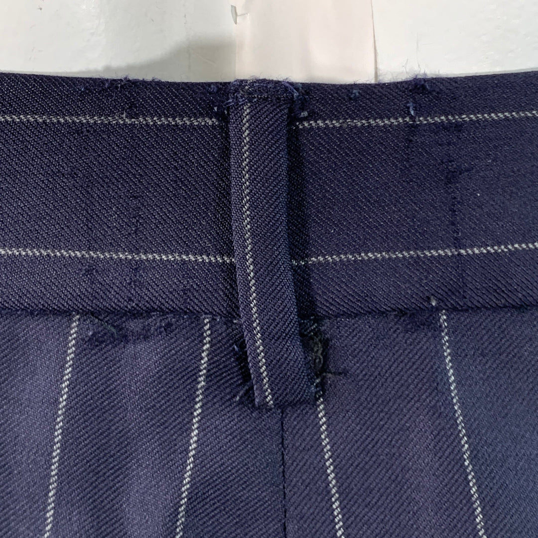 POLO by RALPH LAUREN Size 42 Regular Navy Grey Pinstripe Virgin Wool 3 Piece Suit