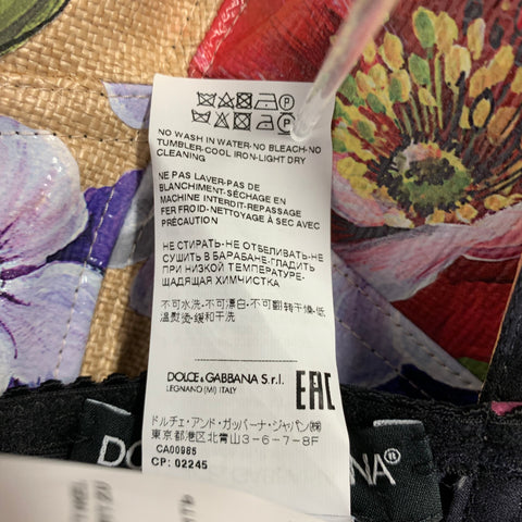 DOLCE & GABBANA Size 8 Multi Color Nylon Blend Floral Bralette