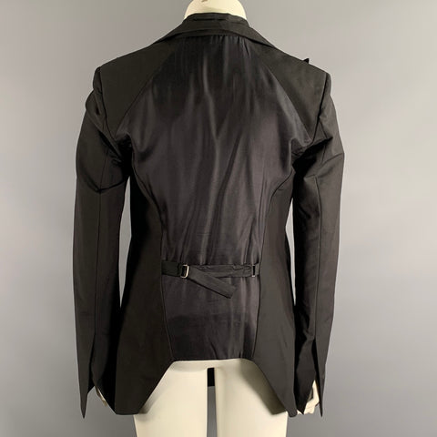 ALESSANDRO VASINI Size M Black Wool Blend Blazer Jacket Indoor Blazer