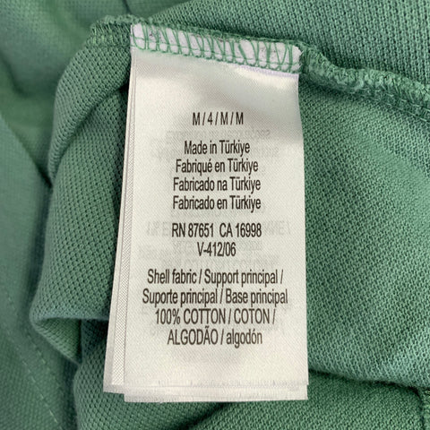LACOSTE Size M Green Cotton Loose Fit  Large Patch Polo