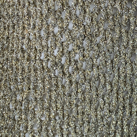 MARC JACOBS Size S Gold Nylon Metallic Knit Buttoned Cardigan
