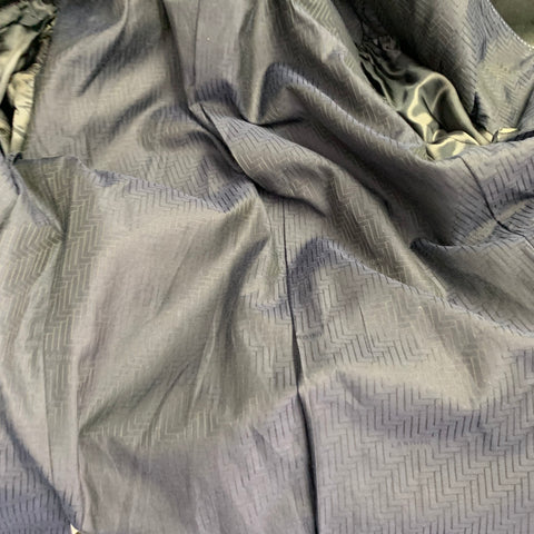 LARDINI Size 38 Navy Black Wool Double Breasted Tuxedo
