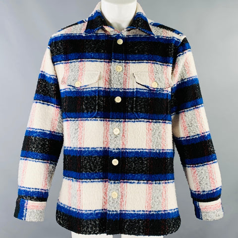 ALLSAINTS Size M Rayado Multi Color Plaid Polyester Wool Blend Oversized Long Sleeve Shirt