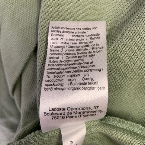 LACOSTE Size M Green Cotton Classic Fit Hidden Buttons Polo
