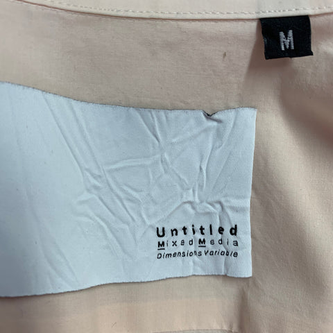 UNTITLED MIXED MEDIA Size M Pink Wrinkled Cotton One Pocket Short Sleeve Shirt