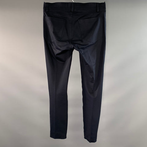 THEORY Size 30 Navy Solid Cotton Polyester Mid Rise Casual Pants