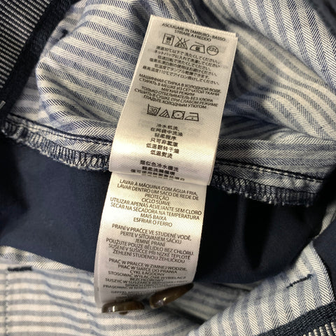 MICHAEL KORS Size 32 Navy Cotton Blend Flat Front Casual Pants