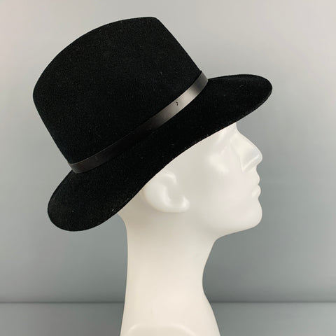 RAG & BONE Size S Black Wool Felt Hat