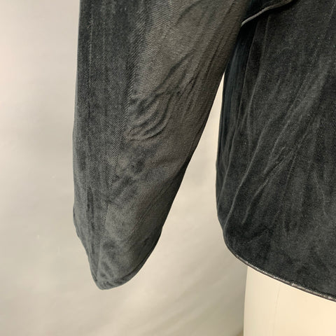 Veste JOHN RICHMOND Taille 40 Velours Coton Noir à Boutons Pression