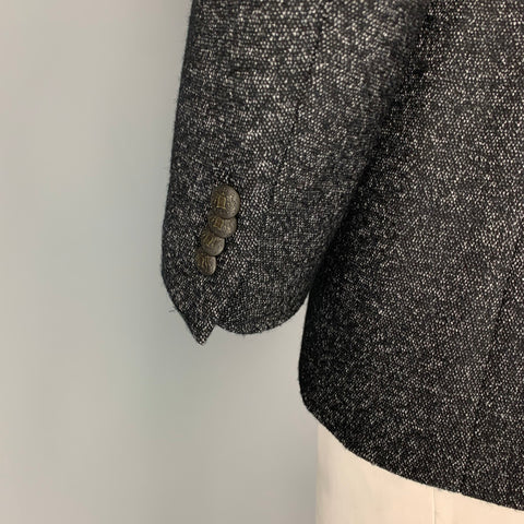 JOHN VARVATOS * U.S.A. Size 42 Black Grey Heather Notch Lapel Sport Coat