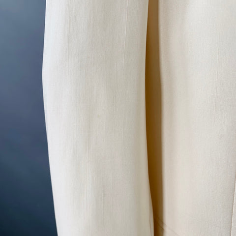 SAKS FIFTH AVENUE Size 48 Cream Silk Double Breasted Single Button Sport Coat