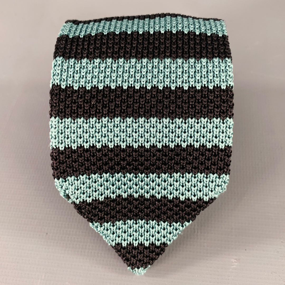 RAG & BONE Black Sage Stripe Knit Tie