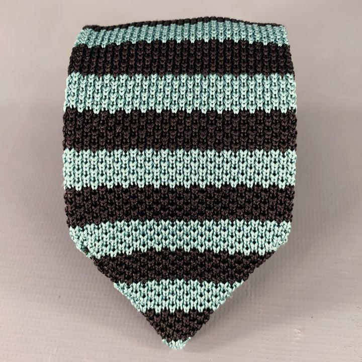 RAG & BONE Black Sage Stripe Knit Tie