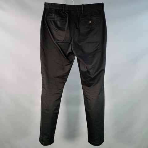 SATURDAYS NYC Size 32 Black Cotton Twill Tapered Zip Fly Casual Pants