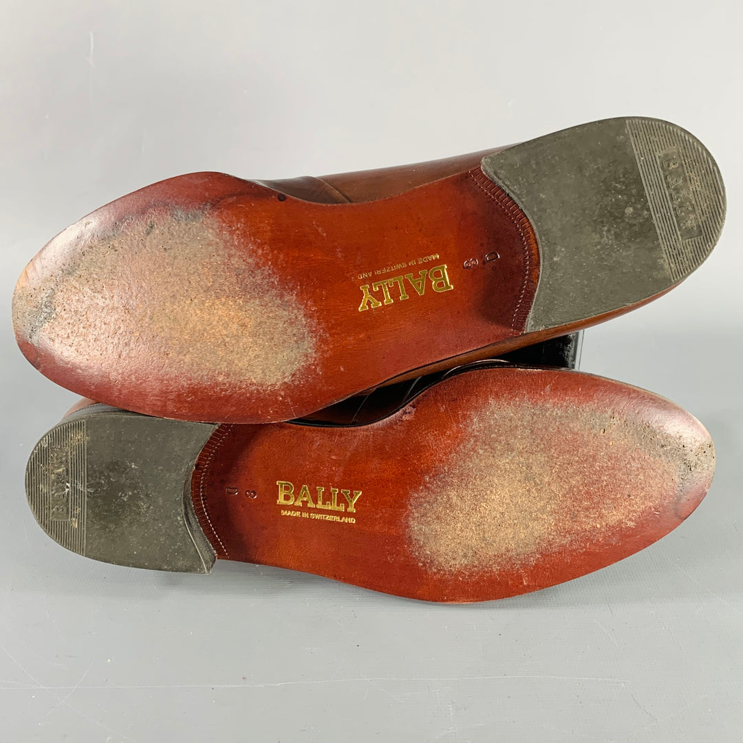 BALLY Size 8 Brown Penny Loafers