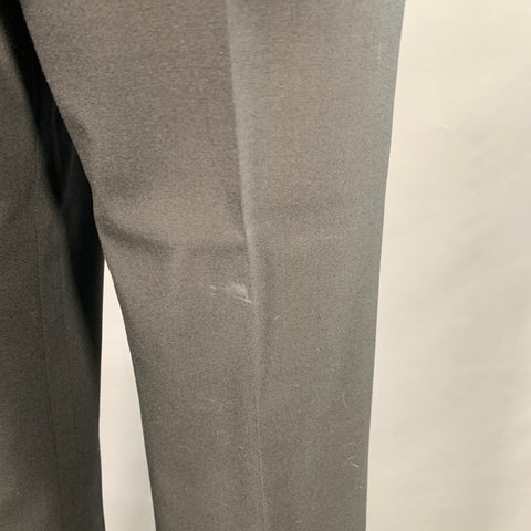 BROOKS BROTHERS Size M Black Peak Lapel Single Button Tuxedo