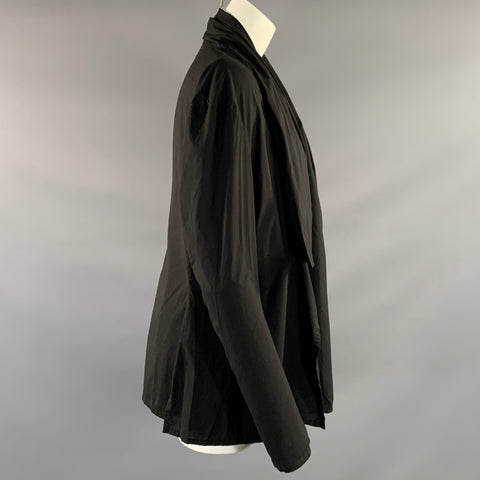 YOHJI YAMAMOTO Size M Black Cotton FN-B10-004 Open Front Cardigan  Womens