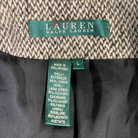 RALPH LAUREN Size L Brown Taupe Virgin Wool Blend Jacket