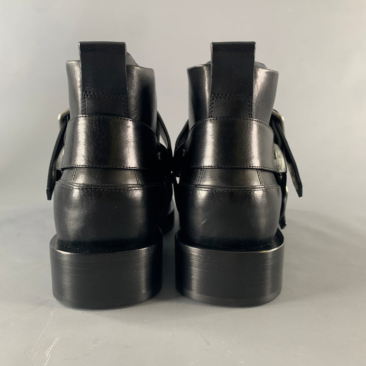 BURBERRY Size 8.5 Black Leather Pull On Boots