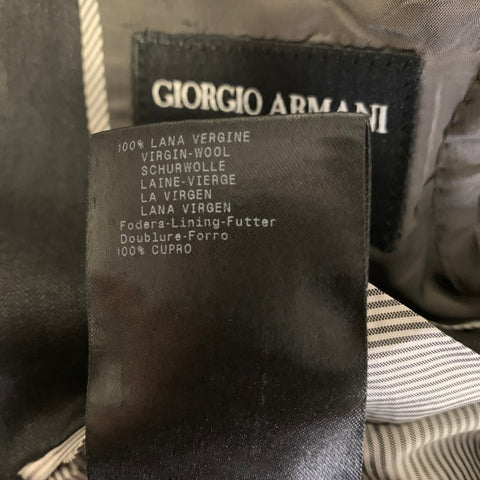 GIORGIO ARMANI Size 36 Charcoal Wool Notch Lapel Sport Coat