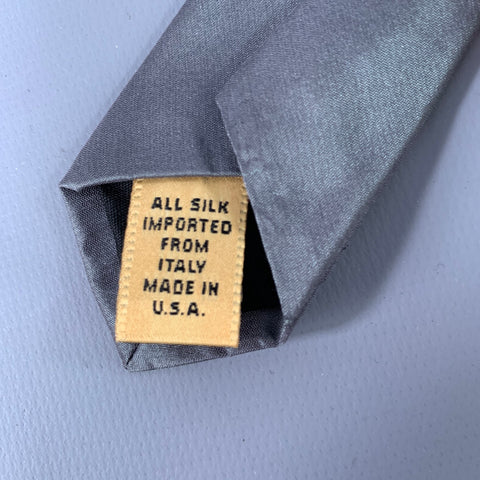 DONNA KARAN Grey Shimmer Silk Tie