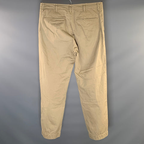 VISVIM Size XL Khaki Cotton Button Fly Casual Pants