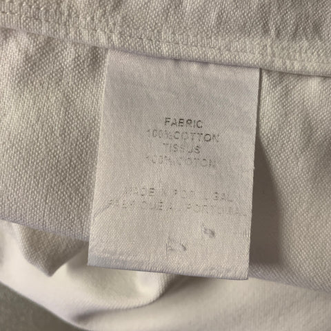 OFFICINE GENERALE Size S White Cotton Oxford Long Sleeve Shirt