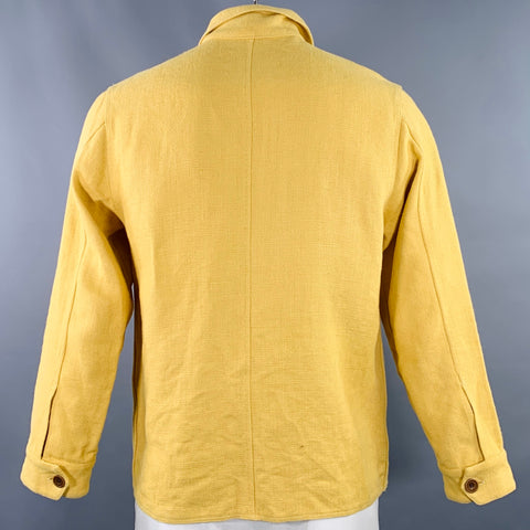 EN PASSANT Size 42 Yellow Linen Button Up Jacket