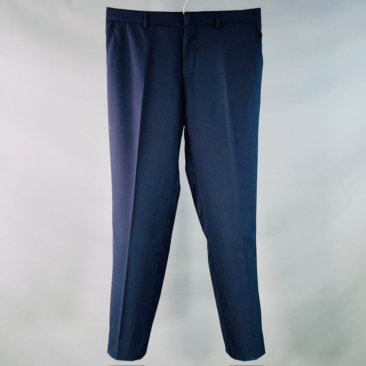 AMI by ALEXANDRE MATTIUSSI Size 30 Navy Wool Tapered Zip Fly Dress Pants