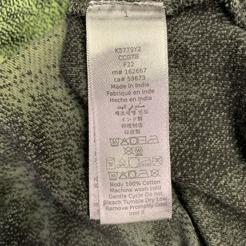 JOHN VARVATOS Size L Green Black Abstract Ombre Cotton Hooded Zip Up Jacket