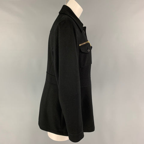 I.N.C. Size L Black Rayon Blend Button Up Jacket