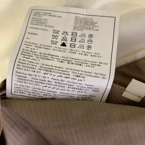 SUIT SUPPLY Size 36 White Cotton Pleated Dress Pants