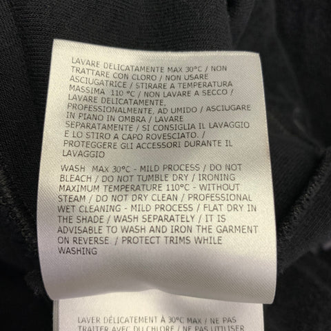 MONCLER Size L Black Terrycloth Cotton Hooded Sweatshirt